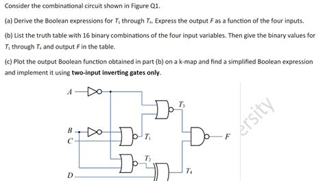 Solved Consider The Combinational Circuit Shown In Figure Chegg