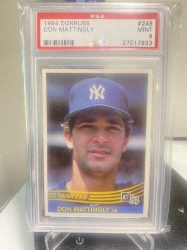 Donruss Don Mattingly New York Yankees Rc Rookie Psa Mint