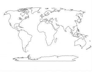 Printable Blank World Map Continents