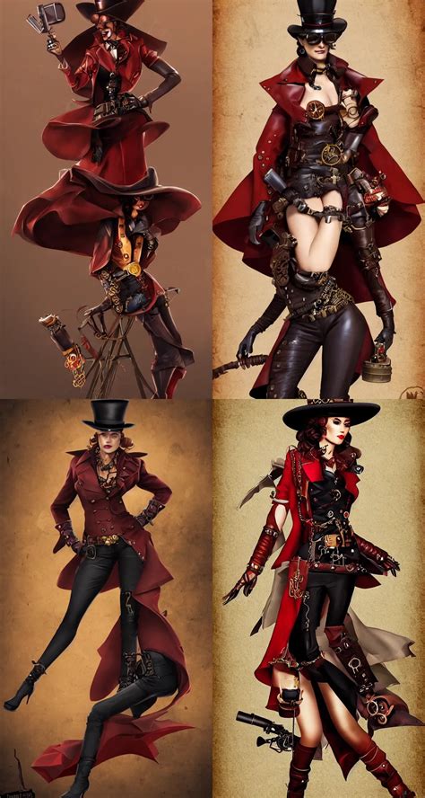 Steampunk Carmen Sandiego Epic Pose Trending On Stable Diffusion