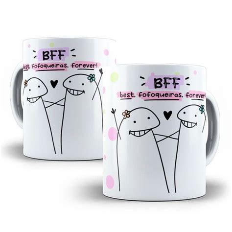 Caneca Personalizada Bff Flork Meme Porcelana Canecas Personalizadas