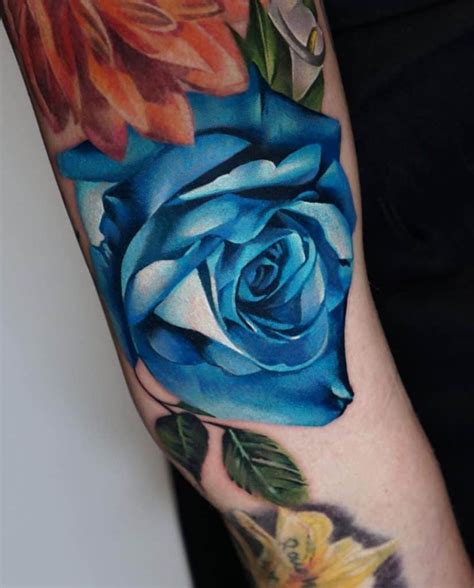 Blue Rose Tattoos: Meanings, Tattoo Designs & Placement