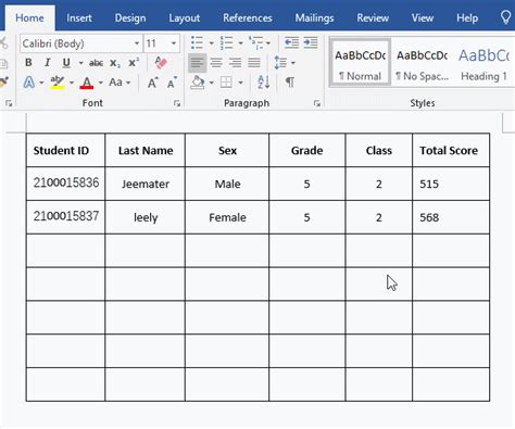 How To Align Numbers In Word Table Printable Templates Free