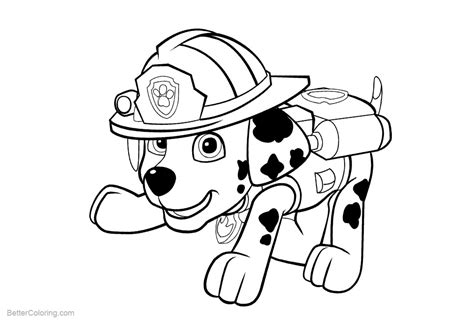 Coloring Pages Paw Patrol Marshall - coloringpages2019