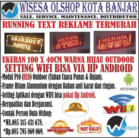 Jual Running Text Merah 100x40cm Murah Di Lapak Cv Wisesa Advertising