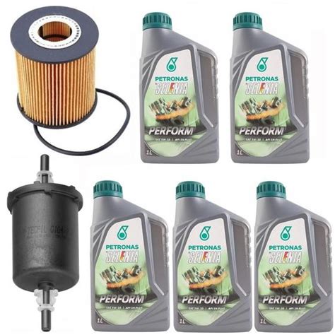 Revisão 5 Litros Óleo Petronas 5W30 Filtros Óleo e Comb Motor EtorQ