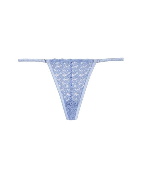 Kilo Brava Floral Lace G String Thong In Blue Lyst