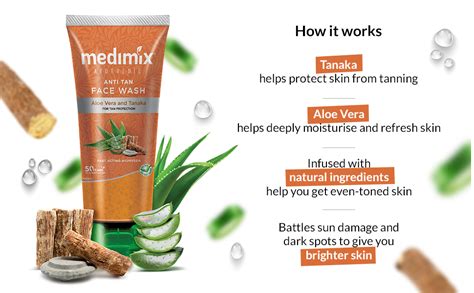 Medimix Ayurvedic Anti Tan Face Wash For Tan Protection With Aloe Vera