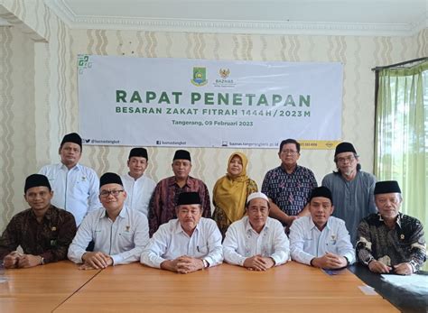 Baznas Kota Tangerang Tetapkan Besaran Zakat Fitrah Hijriah Rp