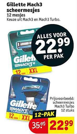 Gillette Mach Scheermesjes Aanbieding Bij Kruidvat Folders Nl