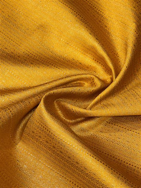 Buy Banarasi Brocade With Fine Golden Zari Work Mustard Yellow At Rs