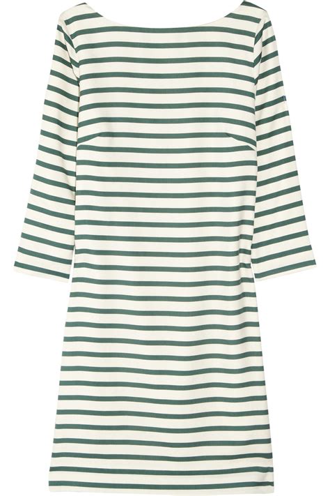 Lyst J Crew Striped Silk Shift Dress In White