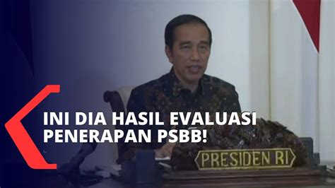 Presiden Jokowi Sampaikan Hasil Evaluasi Penerapan Psbb Youtube