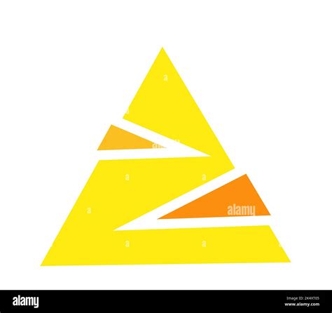 Yellow Triangle Logo Illustration Vector On A White Background Stock