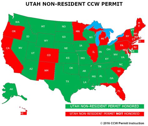 Utah Concealed Carry States Map Gretal Gilbertine