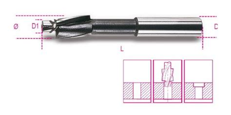 Fraise à noyer pour têtes de vis cylindriques avec guide de centrage en