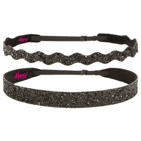 Hipsy Womens Adjustable No Slip Wide And Wave Bling Glitter Headband 2