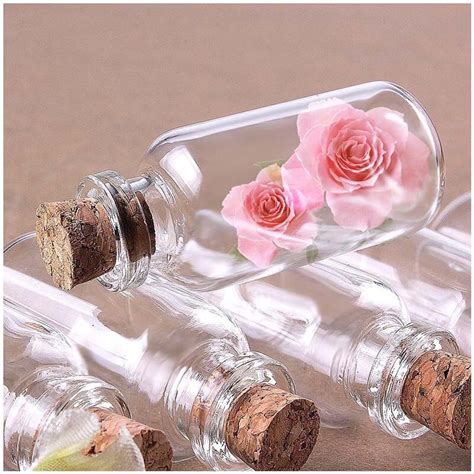 8 stücke Mini glas flasche mit korken kleine glas Grandado