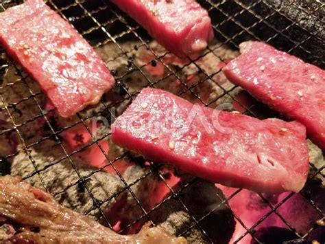 炭火で焼いているカルビの焼肉 No 2867085｜写真素材なら「写真ac」無料（フリー）ダウンロードok