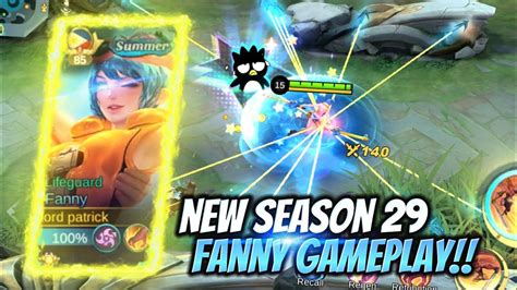 FANNY GAMEPLAY IN SEASON 29 AGGRESSIVE GAMEPLAY MLBB YouTube