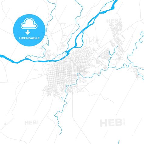 Vector Map Of Choluteca Choluteca Honduras With Emphasis On Water