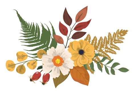 Autumn Flowers Clipart