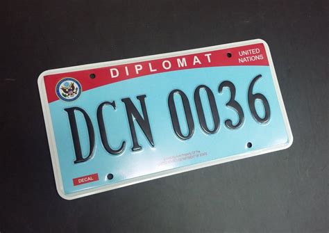 American Diplomatic Embossed License Plate The Price Is For 1 Etsy