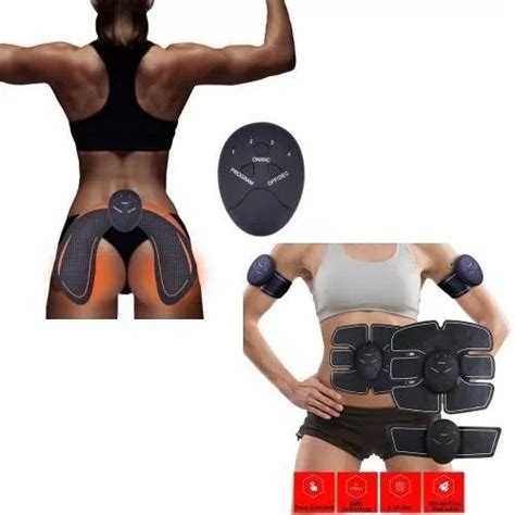 Kit Estimula O El Trica Muscular Abdominal Bra O Bumbum Ems