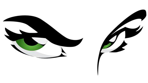 Green Eyes Woman Vector