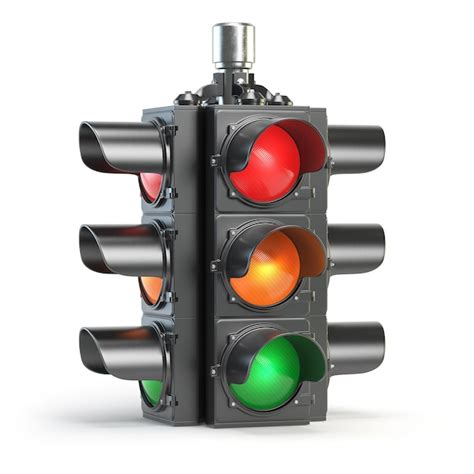 Premium Photo Traffic Lights Isolated On White Background