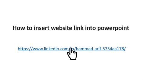 How To Insert The Link Into Powerpoint How To Create A Clickable Link