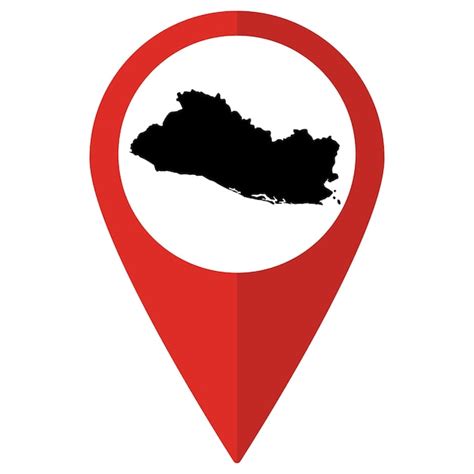 Premium Vector El Salvador Map Map Of El Salvador On Map Pin Icon Red