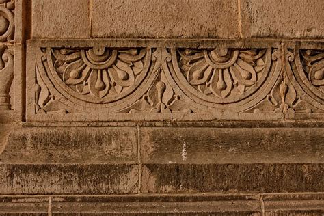 Carvings Stone Wall Ancient India Indian Sandstone Architecture