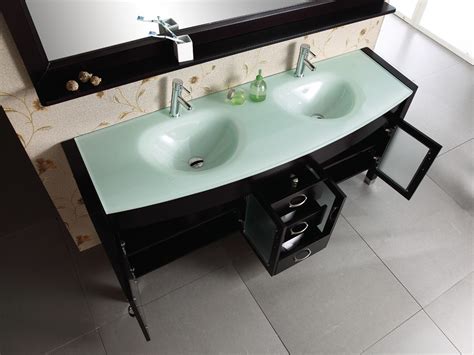 71" Ava Double Sink Vanity - Glass Top - Bathgems.com