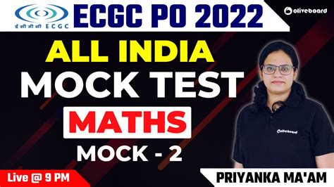 Ecgc Po Preparation All India Mock Test Maths Mock By