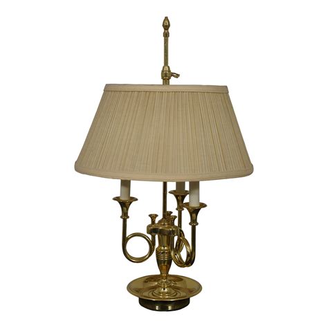 Baldwin Regency Style Brass Table Lamp W Shade Chairish