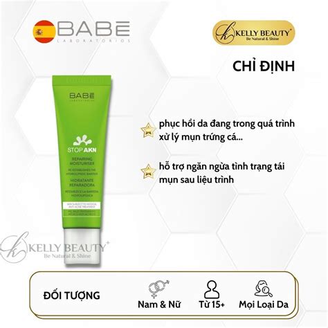 Kem Dưỡng Phục Hồi Da BABE STOP AKN Repairing Moisturiser Chiaki vn