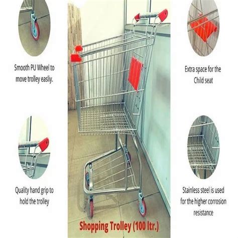 Stainless Steel Shopping Trolley Load Capacity Kg At Rs