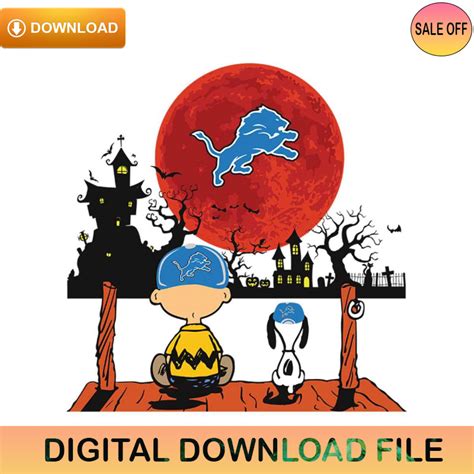 Detroit Lions Charlie Brown And Snoopy NFL Svg NFL Svg NFL Inspire