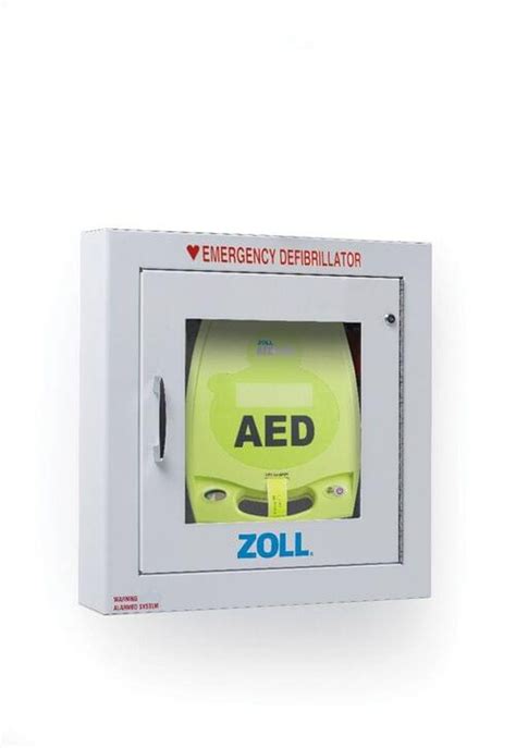 Zoll AED PLUS Defibrillator & Accessory, Recessed Mount Wall Cabinet ...