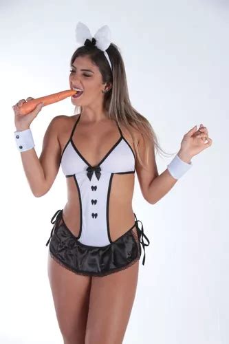 Conjunto Coelhinha Da Playboy Lingerie Sexy Fantasia Mini