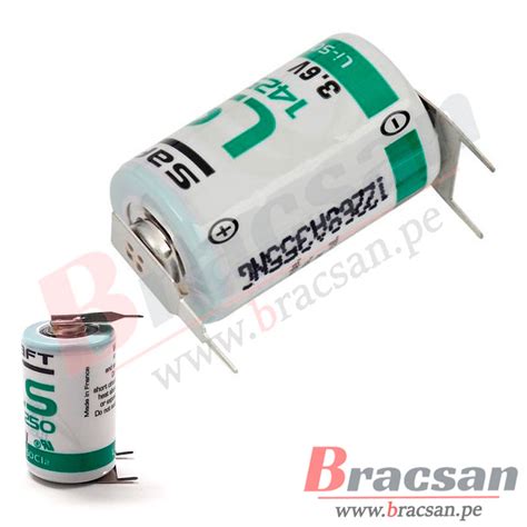 BATERIA DE LITIO 3 6V 1200MAH MODELO 1 2AA 3 PINES PCB SAFT