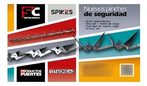 Pinches De Seguridad Medianera Acero Galvanizado X 1mts En Venta En