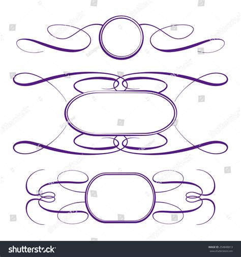 Vector Calligraphy Frames Set Stock Vector Royalty Free 254848813 Shutterstock