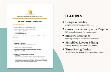Excavation Permit Application Template in Word, Google Docs - Download ... 