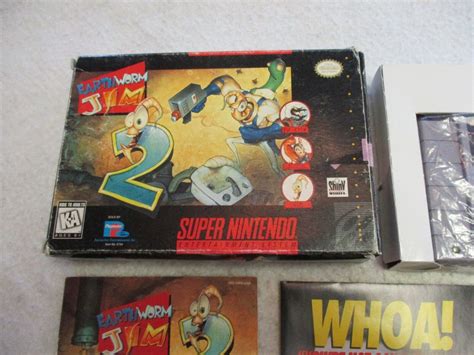 Snes Earthworm Jim 2 Super Nintendo Complete In Box 1995 Ebay