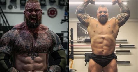 Hafthor Bjornsson Vs Eddie Hall Both Men Look Ripped As Boxing Match