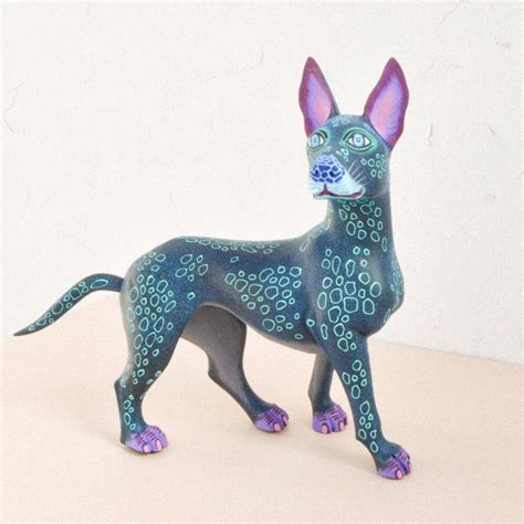 Alebrije Xoloitzcuintle Oaxacan Wood Carving Magia Mexica Etsy