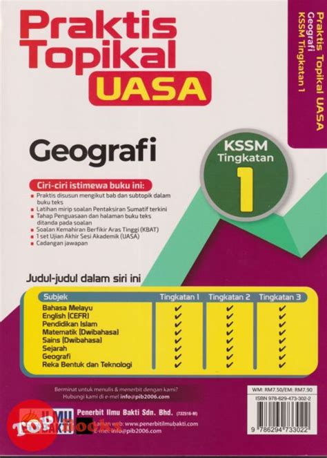 [topbooks Ilmu Bakti] Praktis Topikal Uasa Geografi Tingkatan 1 Kssm