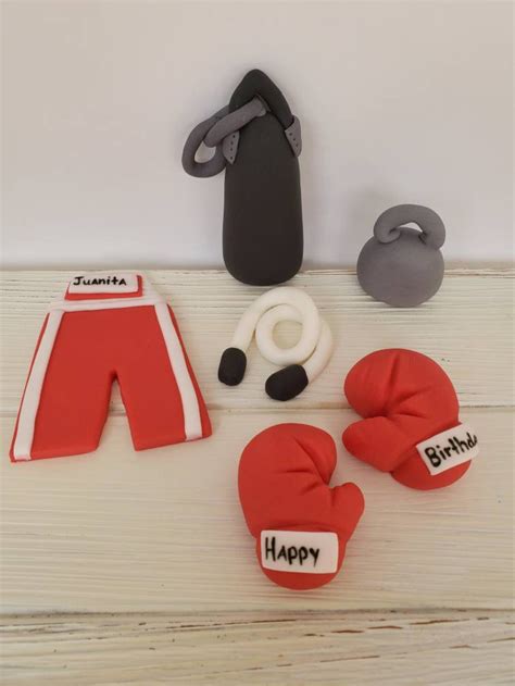 Boxing Cake Decorations Boxer Cake Toppers Boxing Glove Etsy